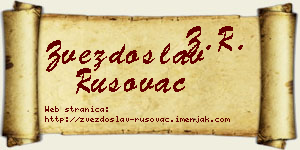 Zvezdoslav Rusovac vizit kartica